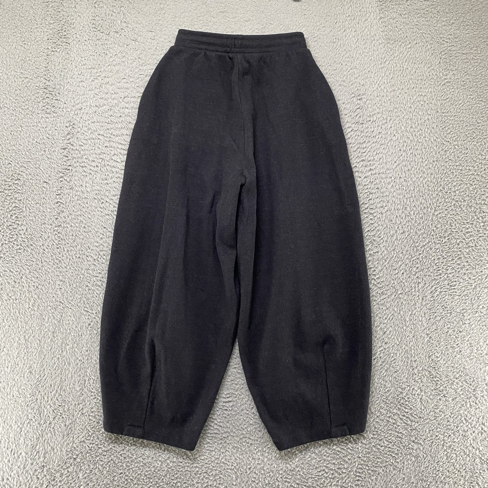 Zara Barrel Pants Womens Small Gray Knit Minimal Pleated Elastic Waist Pockets - Picture 14 of 16